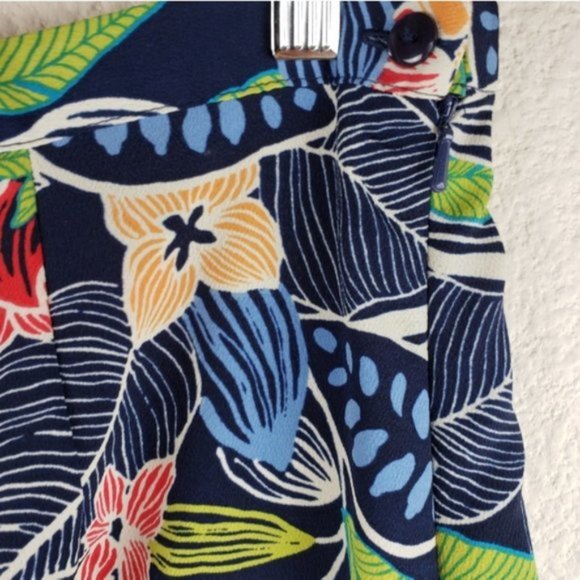 Vintage Y2K Midi Skirt A-line Colorful Floral Print size 8 - Picture 5 of 10